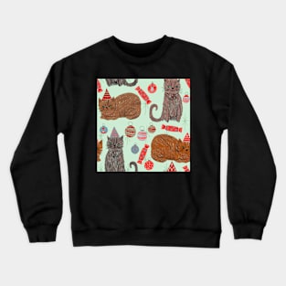 Mid-century Christmas cats Crewneck Sweatshirt